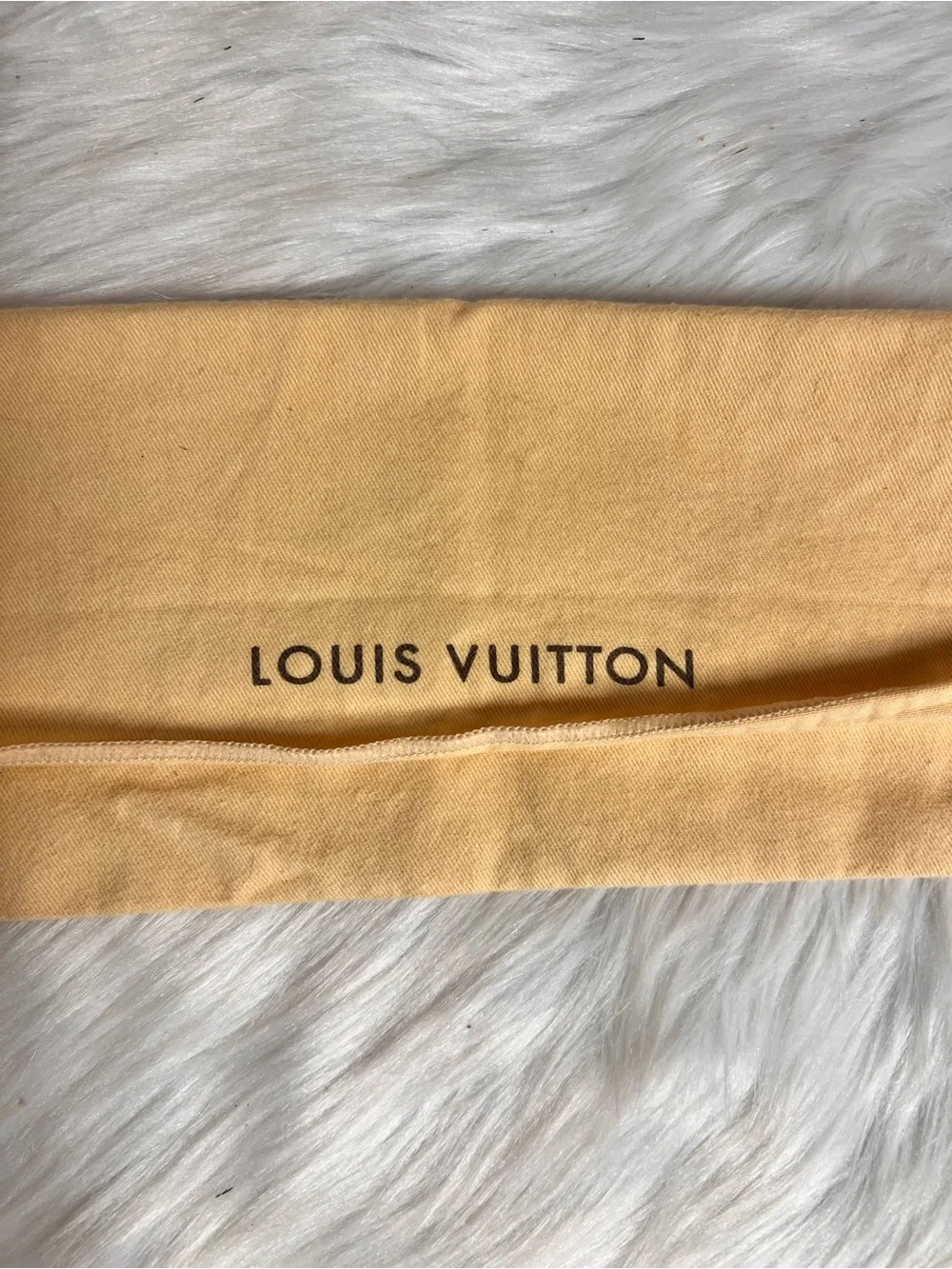 Louis Vuitton Yellow Dust Bag with Black Logo